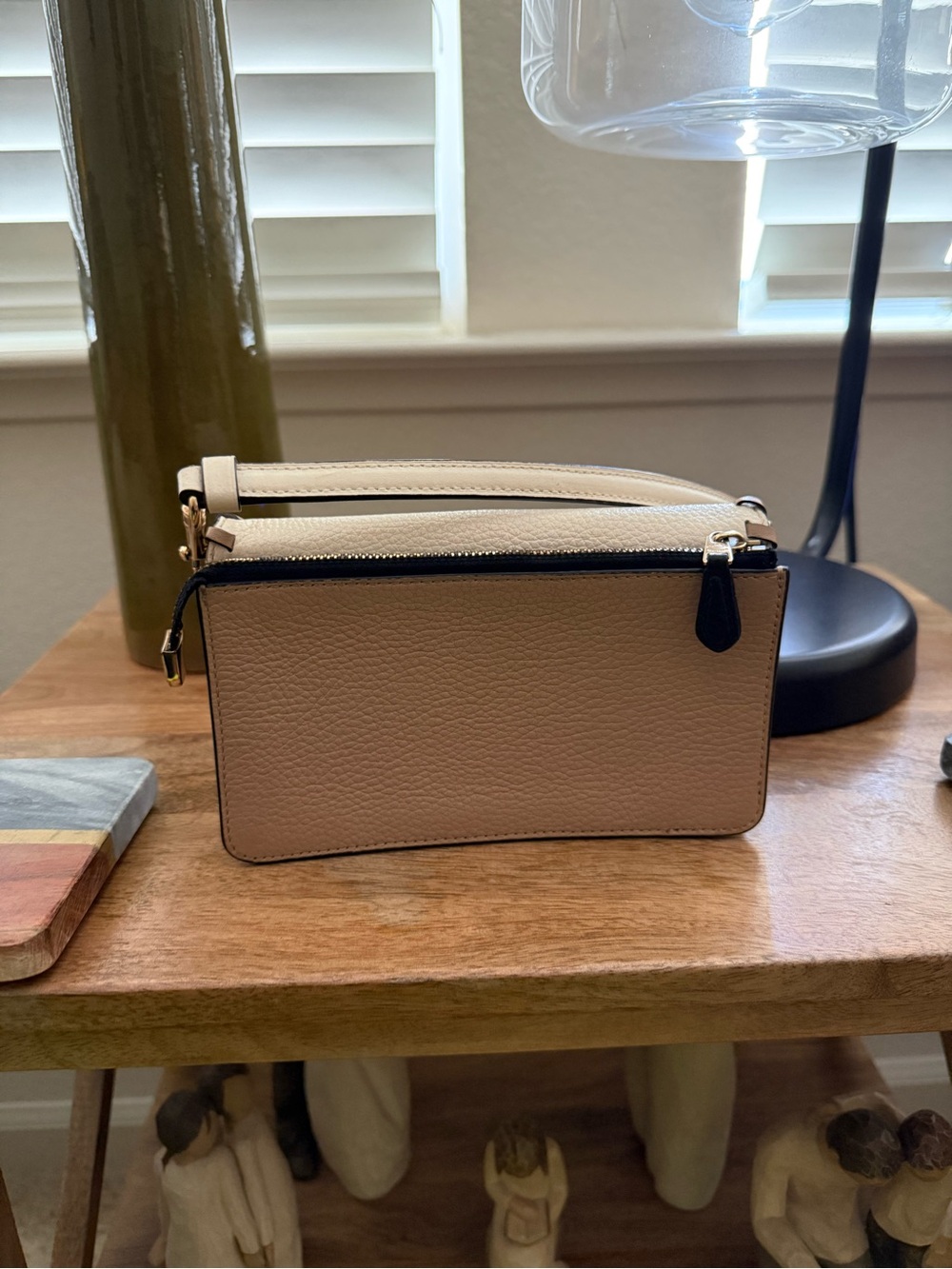 Coach Two-Tone Whipstitch Crossbody — Cream & Tan - Picture 4 of 6